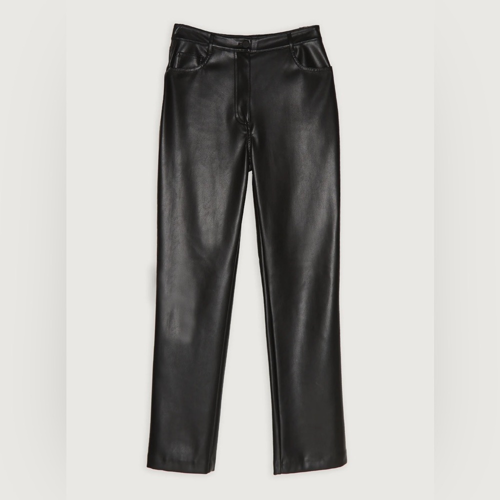 Sleek Black Leather Pants